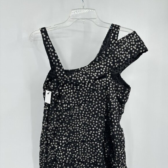 NEW ISABEL MARANT dress mini sequins spring summer 2014 asymmetrical black 42 XL - Picture 8 of 14
